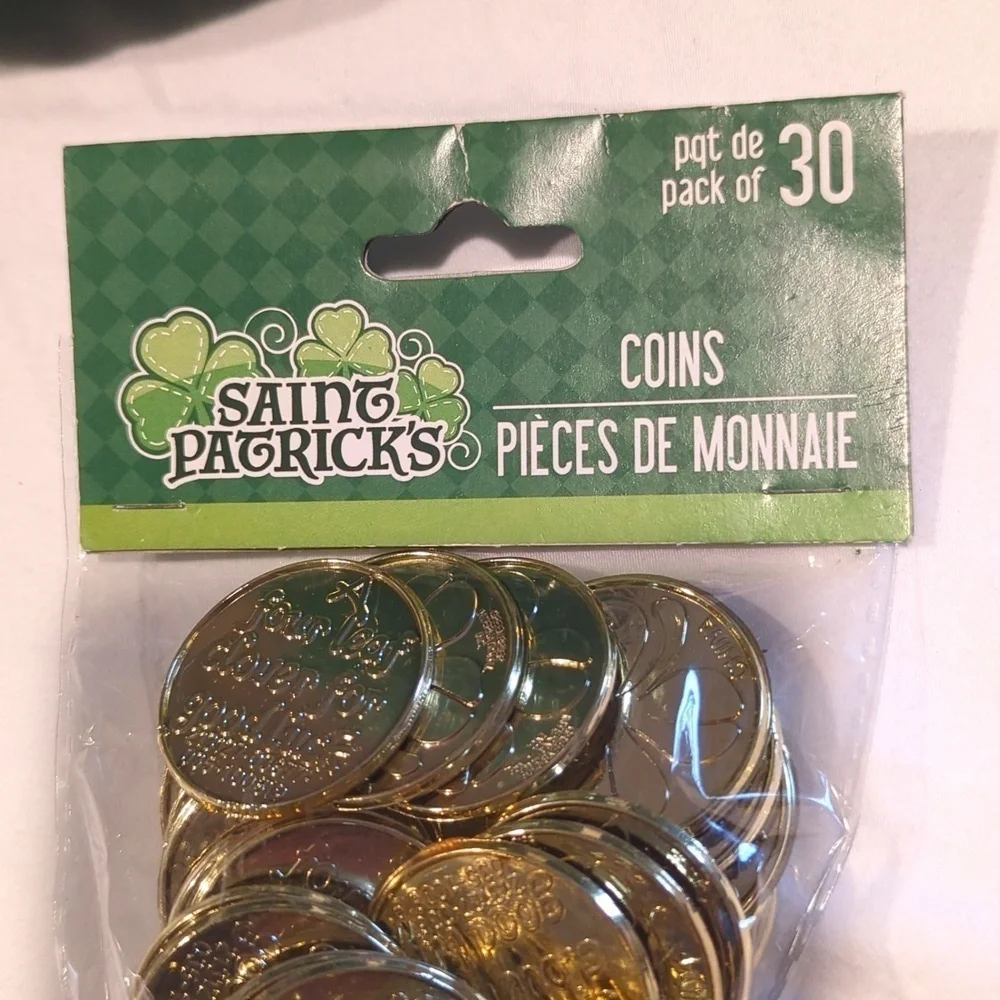 St. Patrick's Day Hat and Coins, 3 of each,